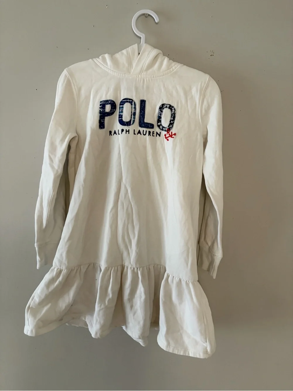 Polo Ralph Lauren hooded sweatshirt dress for girls,